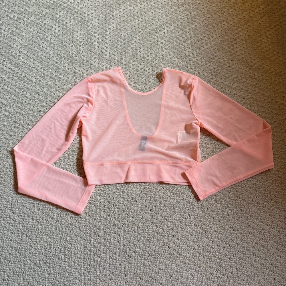 Under Armour Peach Mesh Crop Top